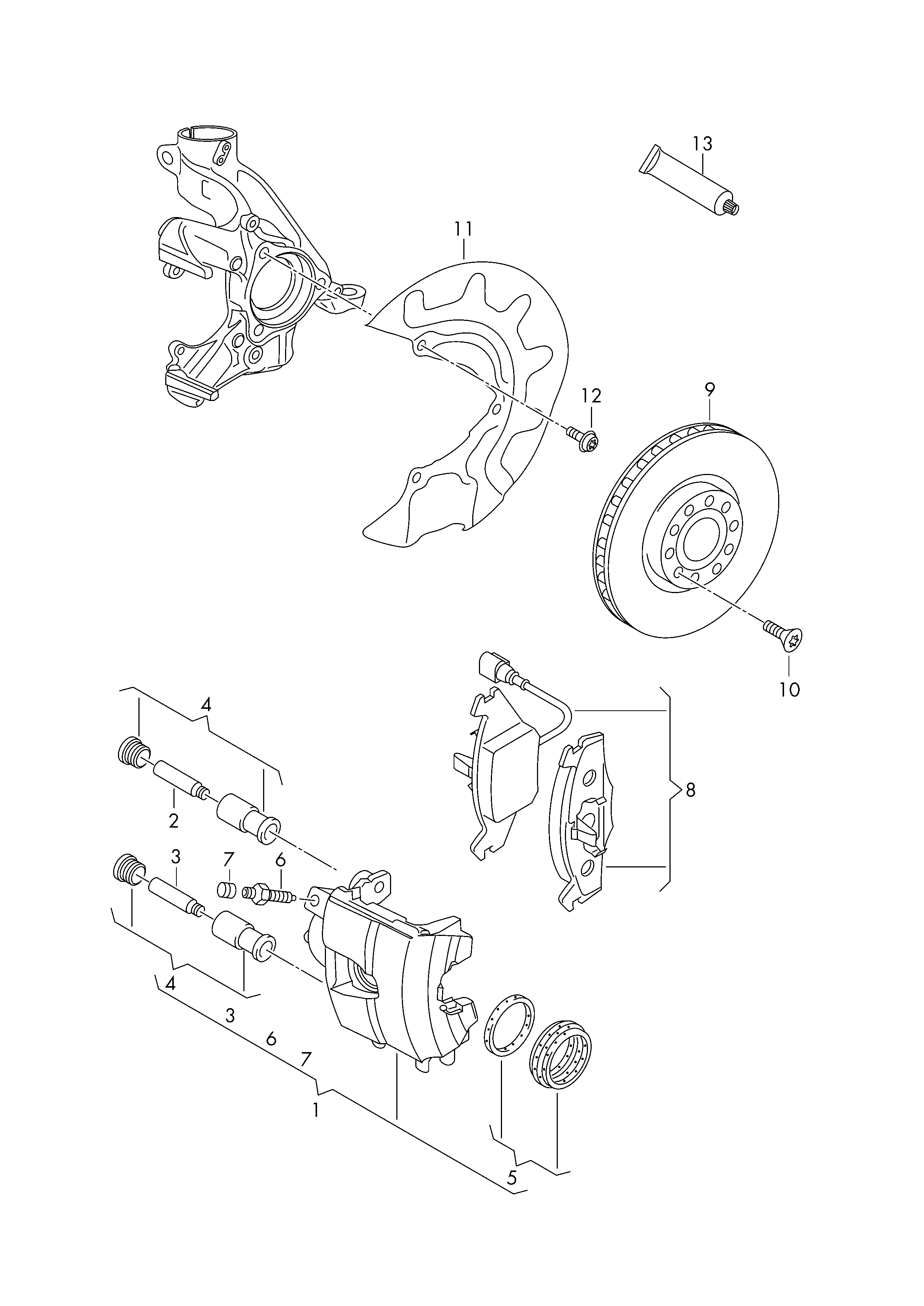 Skoda 5Q0698151C - Спирачен комплект, дискови спирачки vvparts.bg