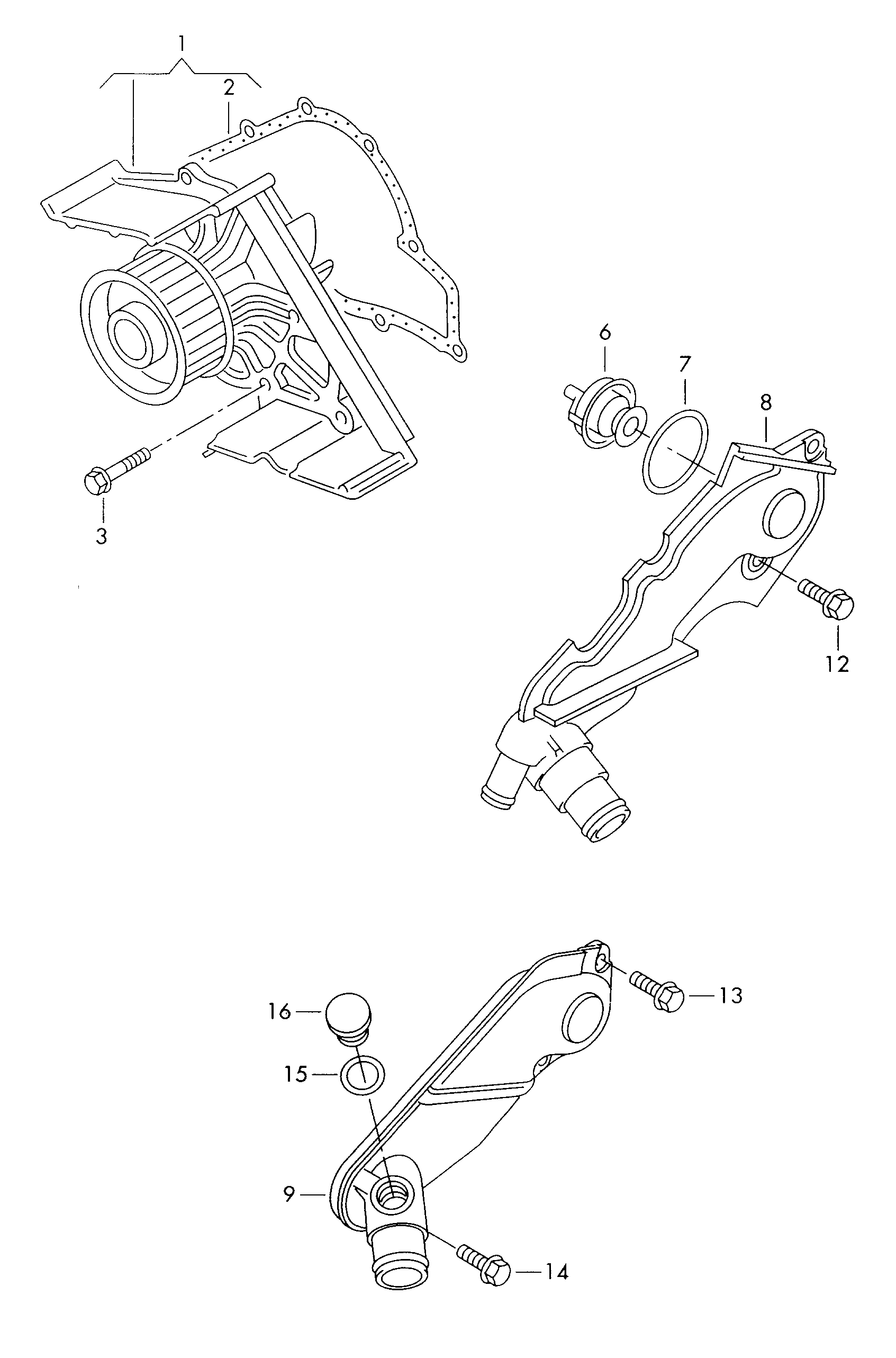 AUDI 059 121 004 E - Водна помпа vvparts.bg