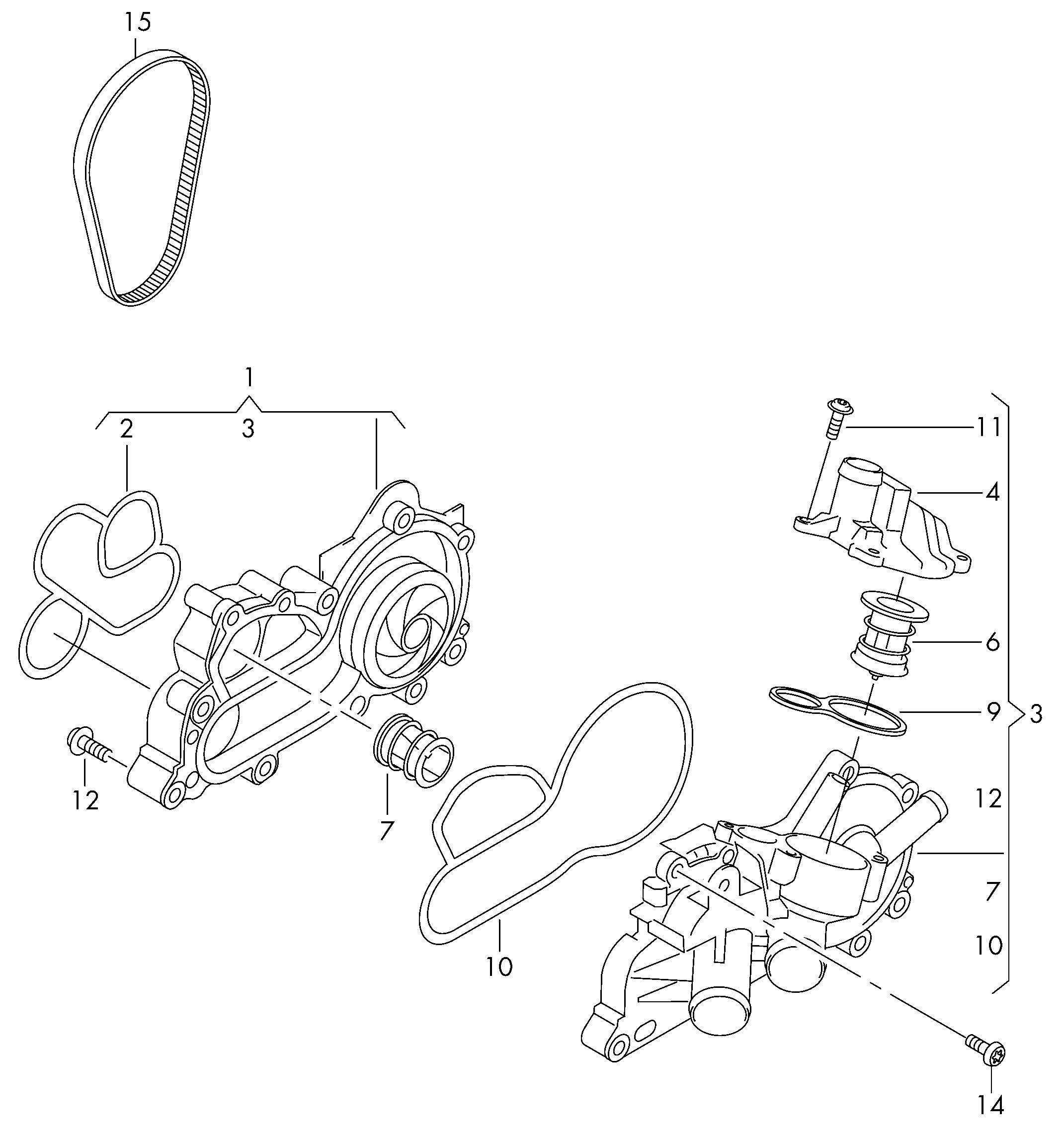 Skoda 04E 121 119 B - Уплътнение, водна помпа vvparts.bg