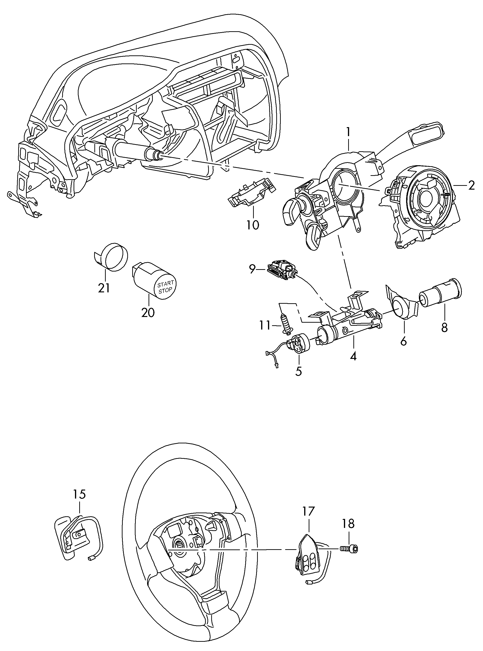 AUDI 5Q0 953 549 C - Лентов кабел, Airbag vvparts.bg