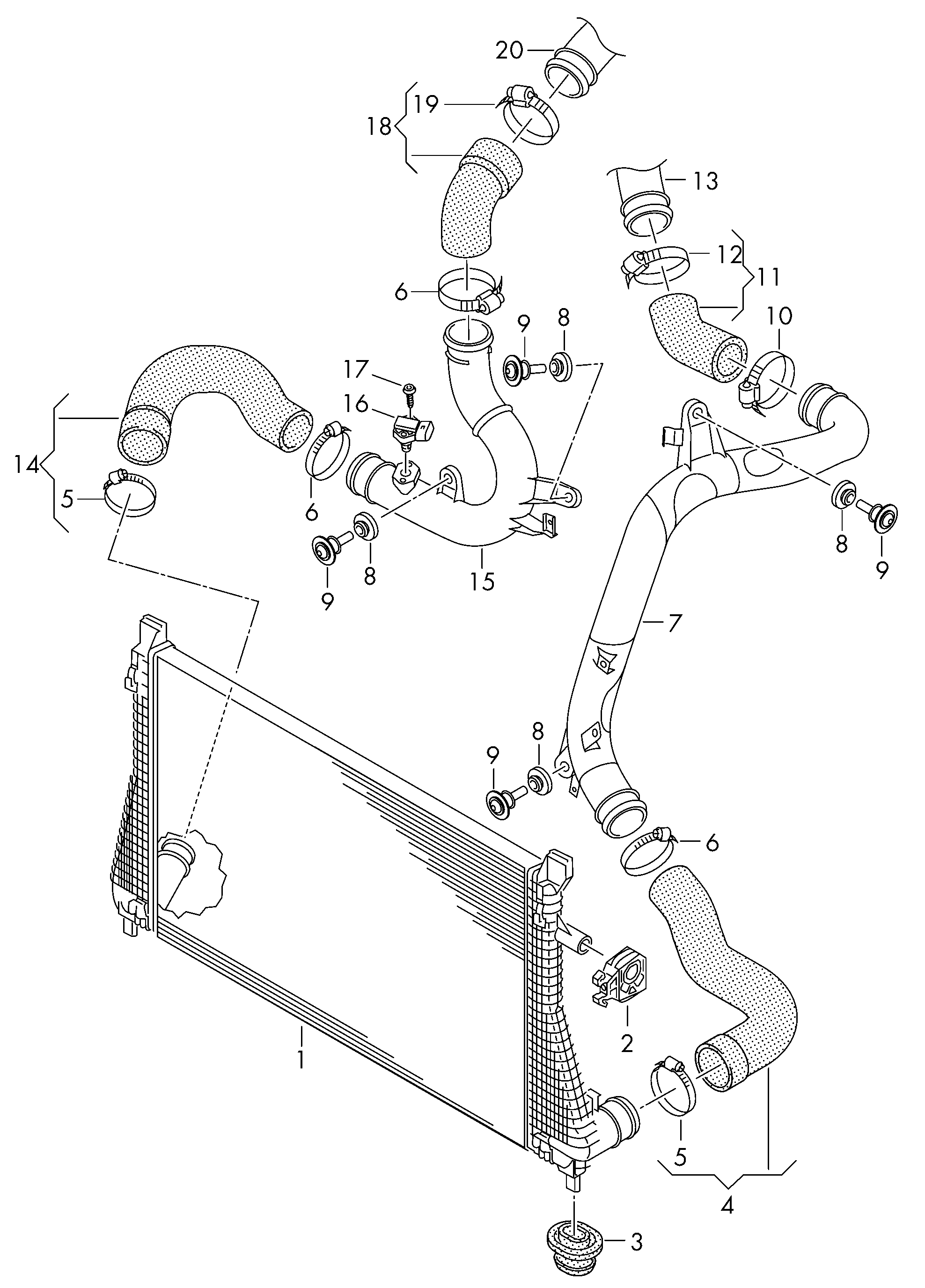 VAG 6C0 145 838 A - Въздуховод за турбината vvparts.bg