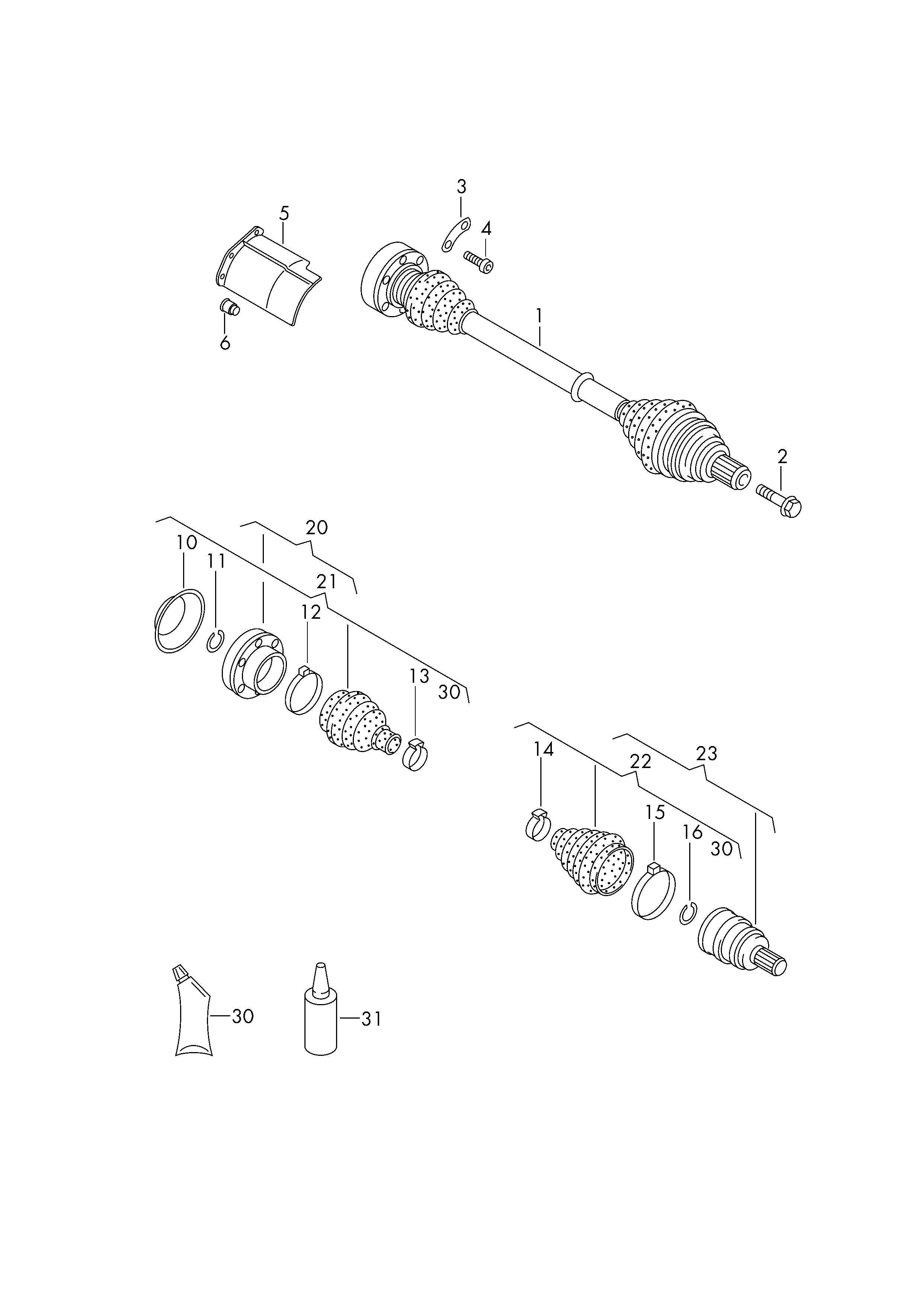 VAG 1K0 498 203 D - Маншон, полуоска vvparts.bg