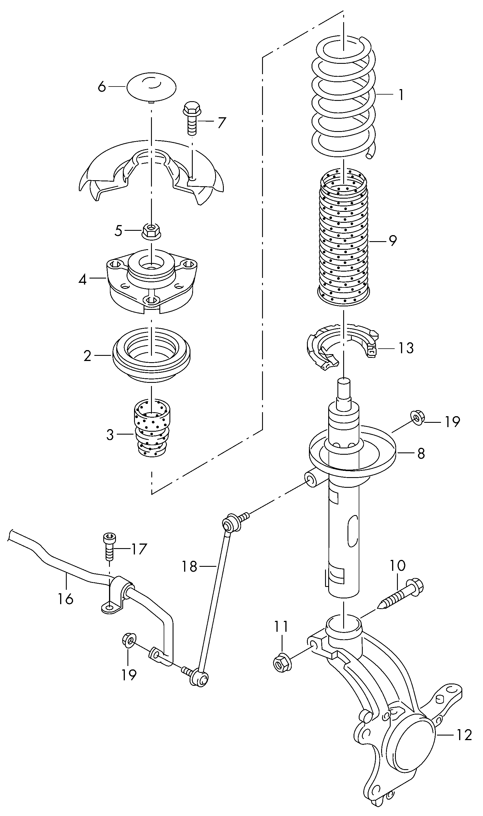 CUPRA 5Q0411105GM - Пружина за ходовата част vvparts.bg