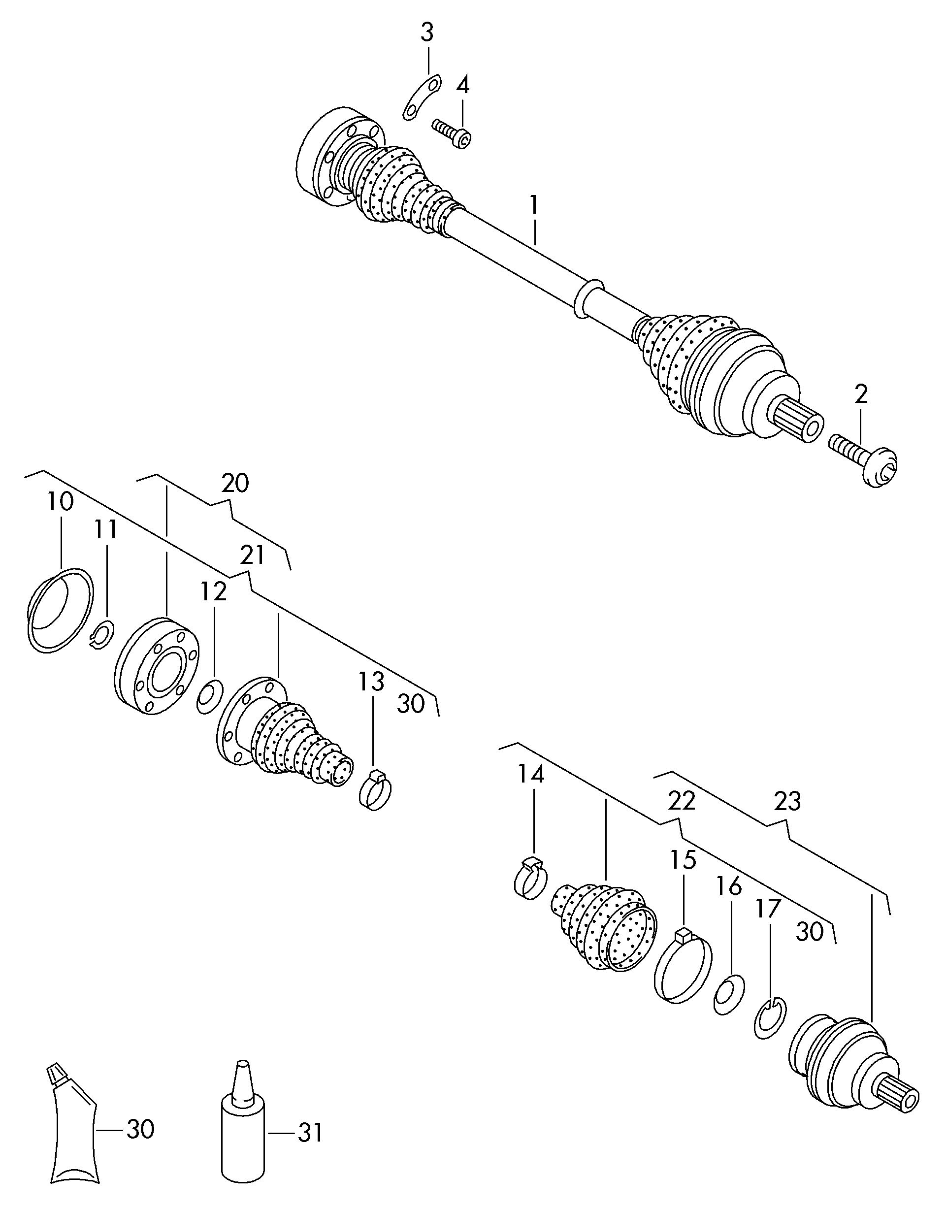 AUDI 8V0 598 201 - Маншон, полуоска vvparts.bg