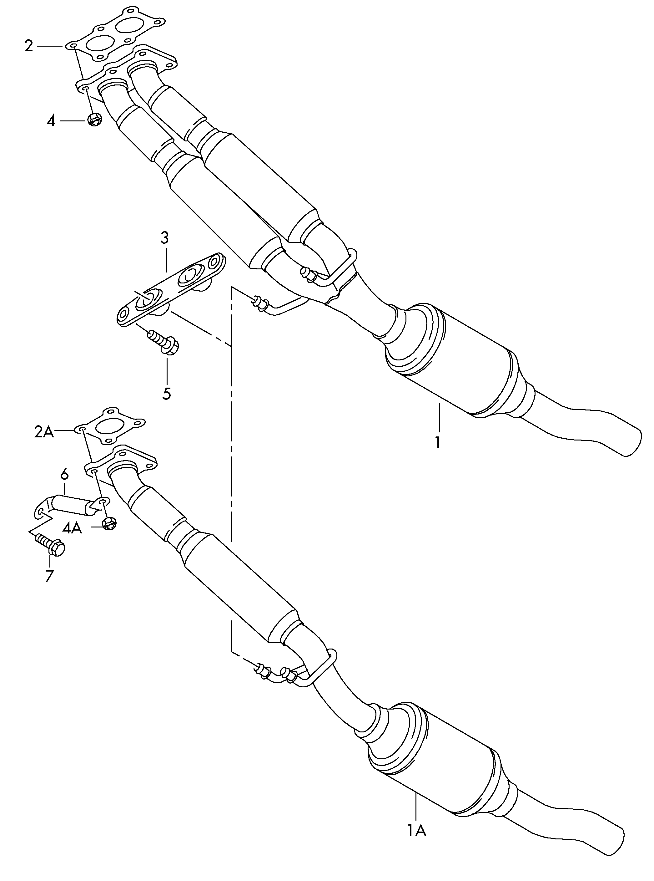 VW 1K0254510QX - Монтажен комплект, катализатор vvparts.bg