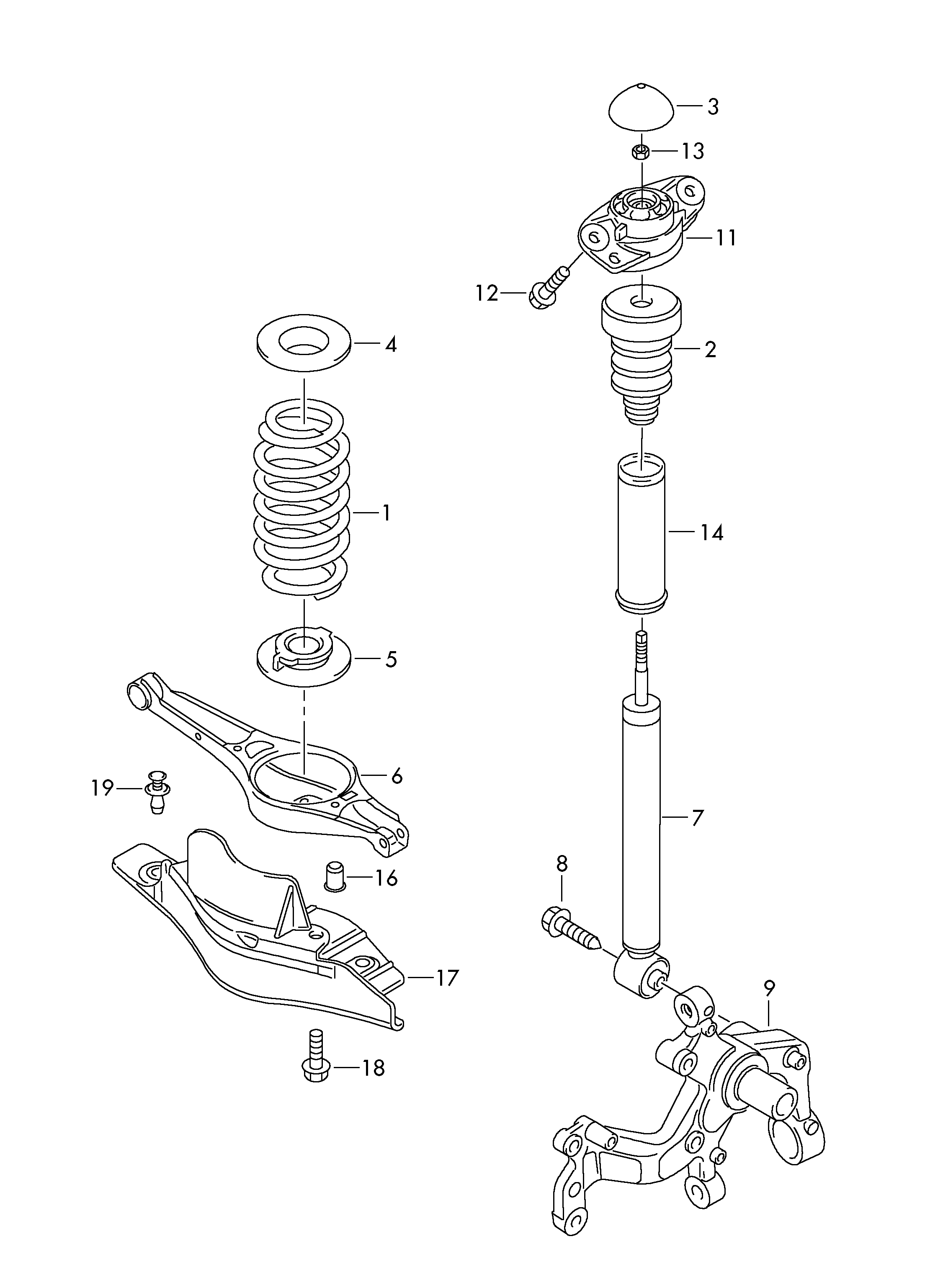 VAG 3C0 513 049 BF - Амортисьор vvparts.bg