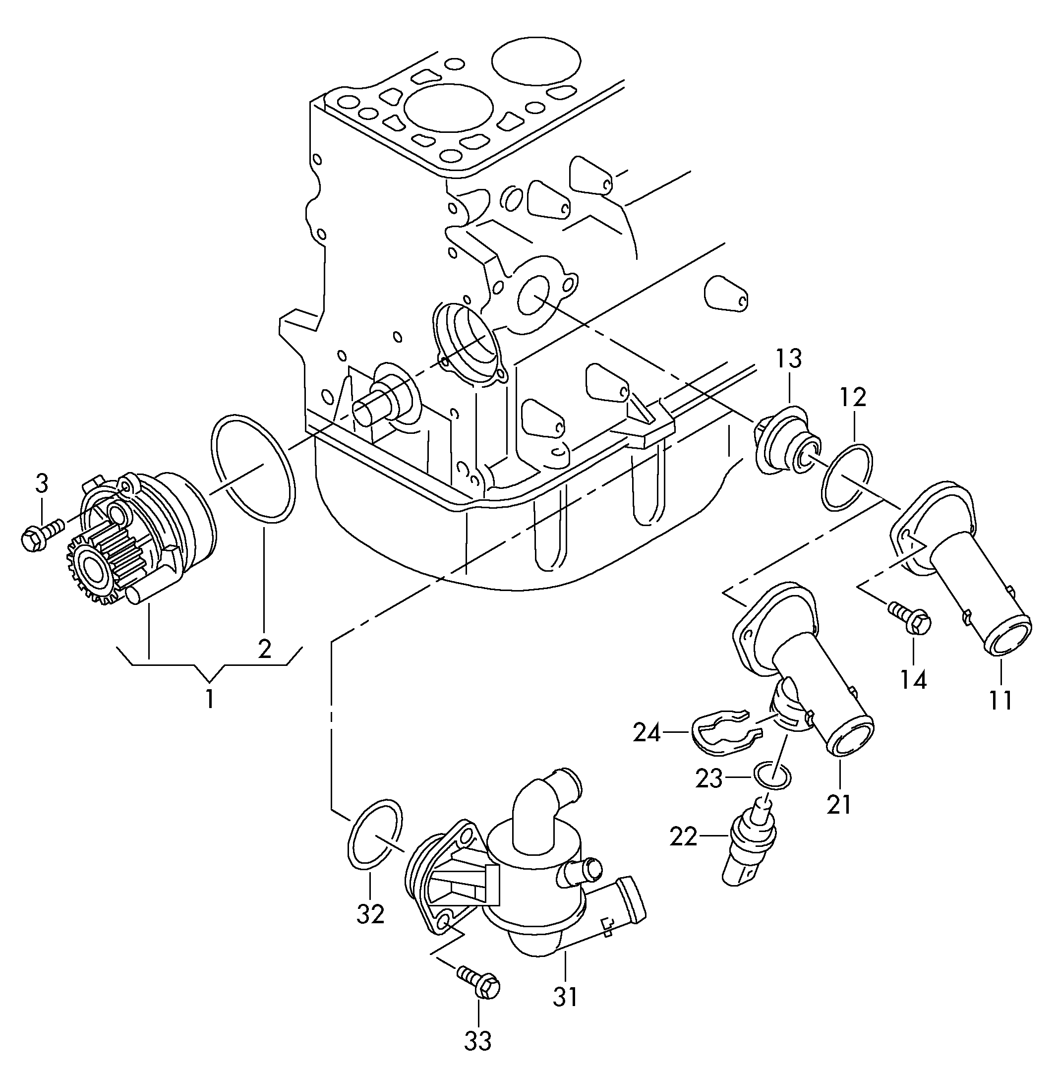 VAG 03G 121 113 A - Термостат, охладителна течност vvparts.bg