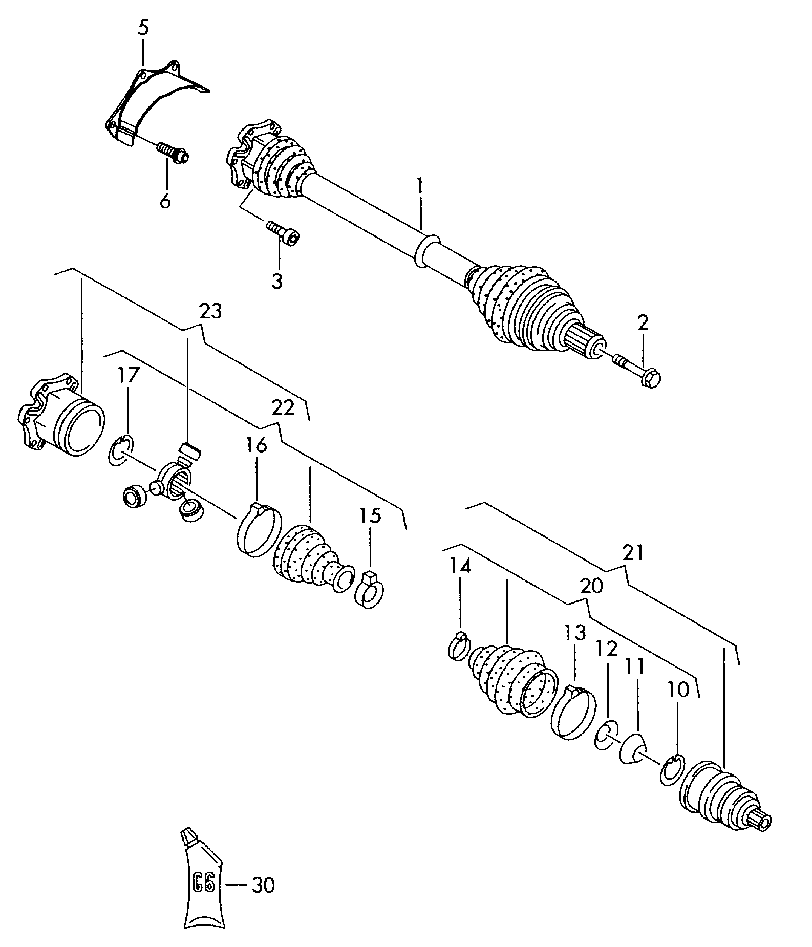 VAG 1K0498103E - Каре комплект, полуоска vvparts.bg