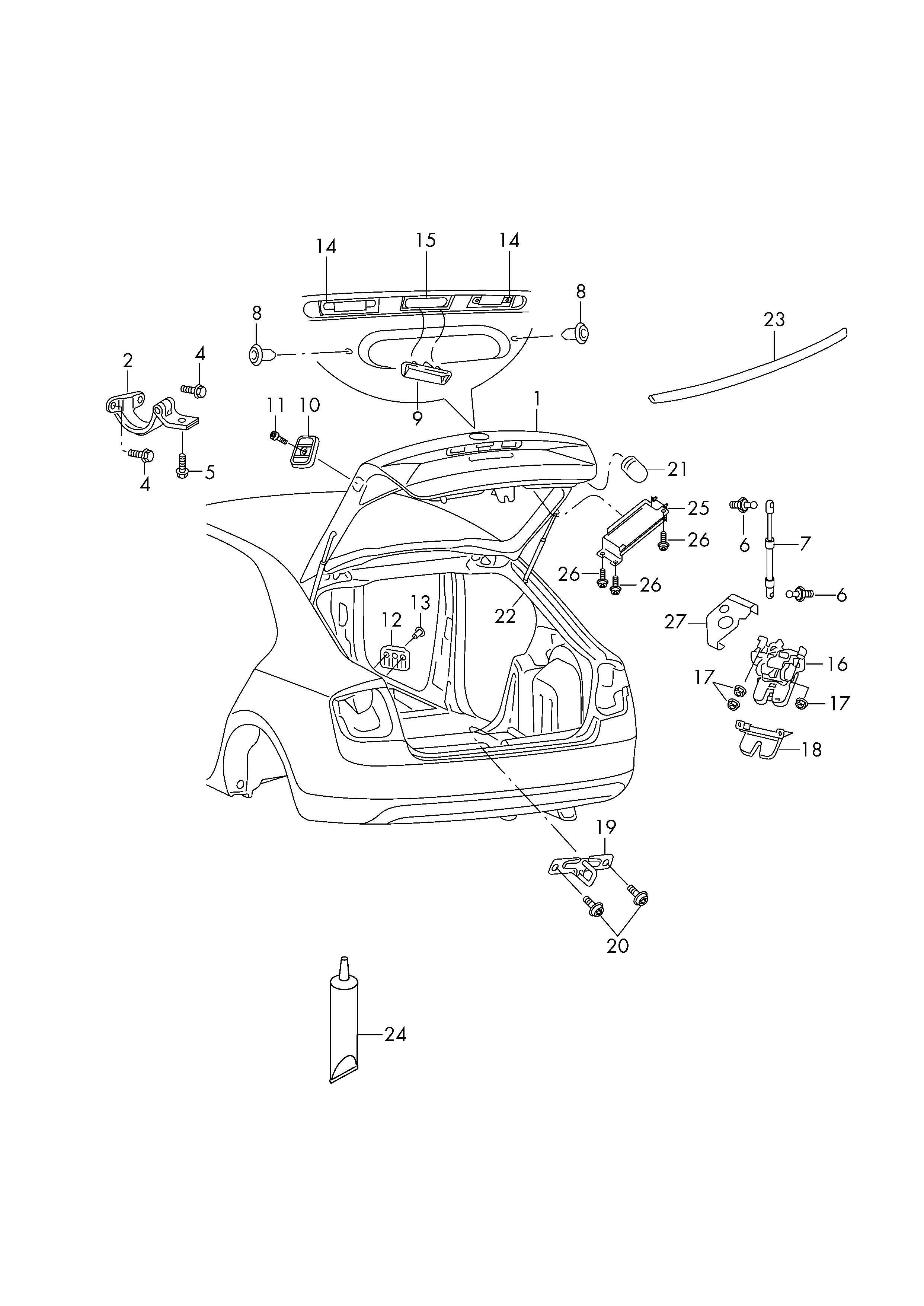 VW 5E5 827 566 B - Ключ, отваряне на заден капак vvparts.bg