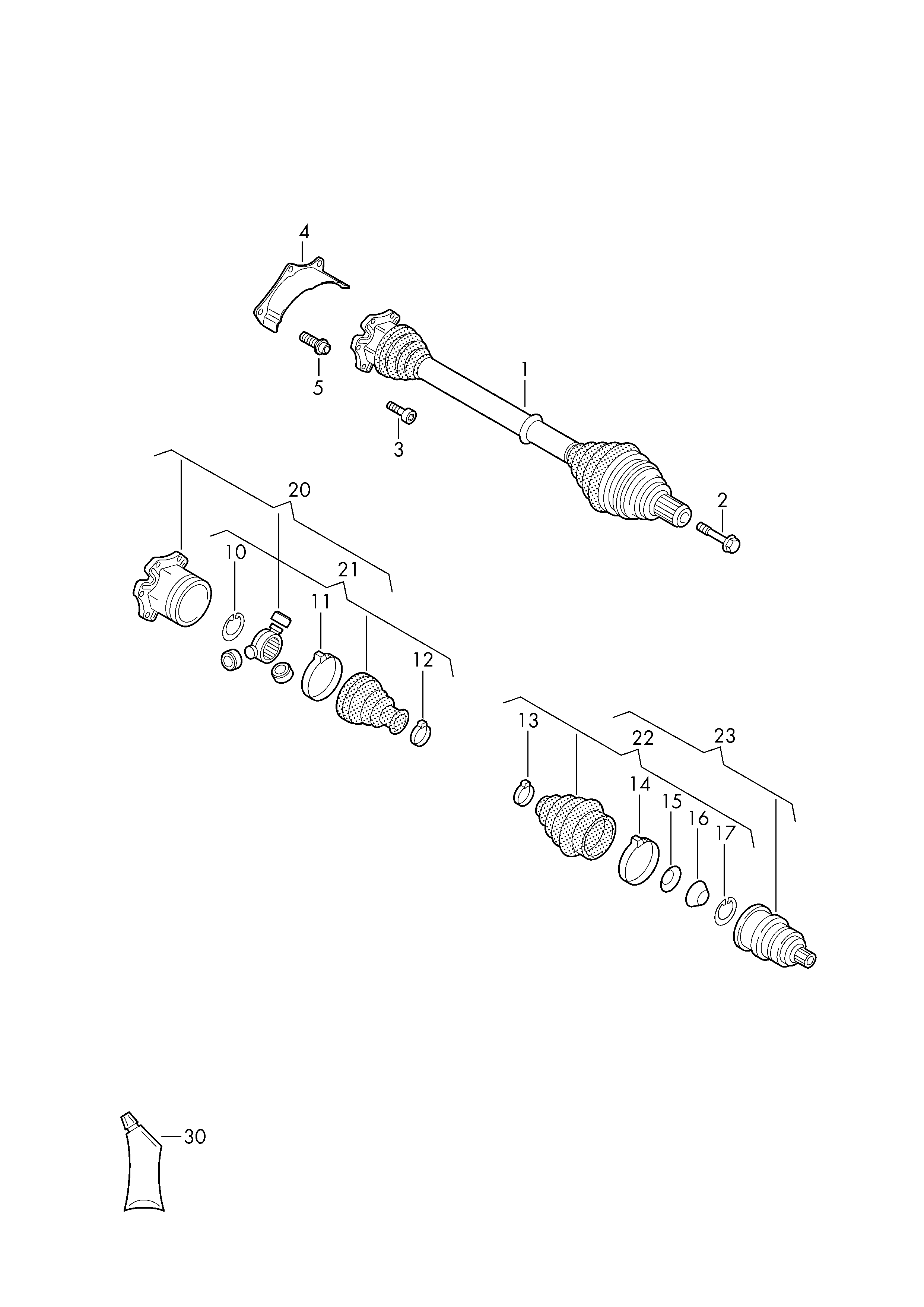 VAG 3C0498201A - Маншон, полуоска vvparts.bg