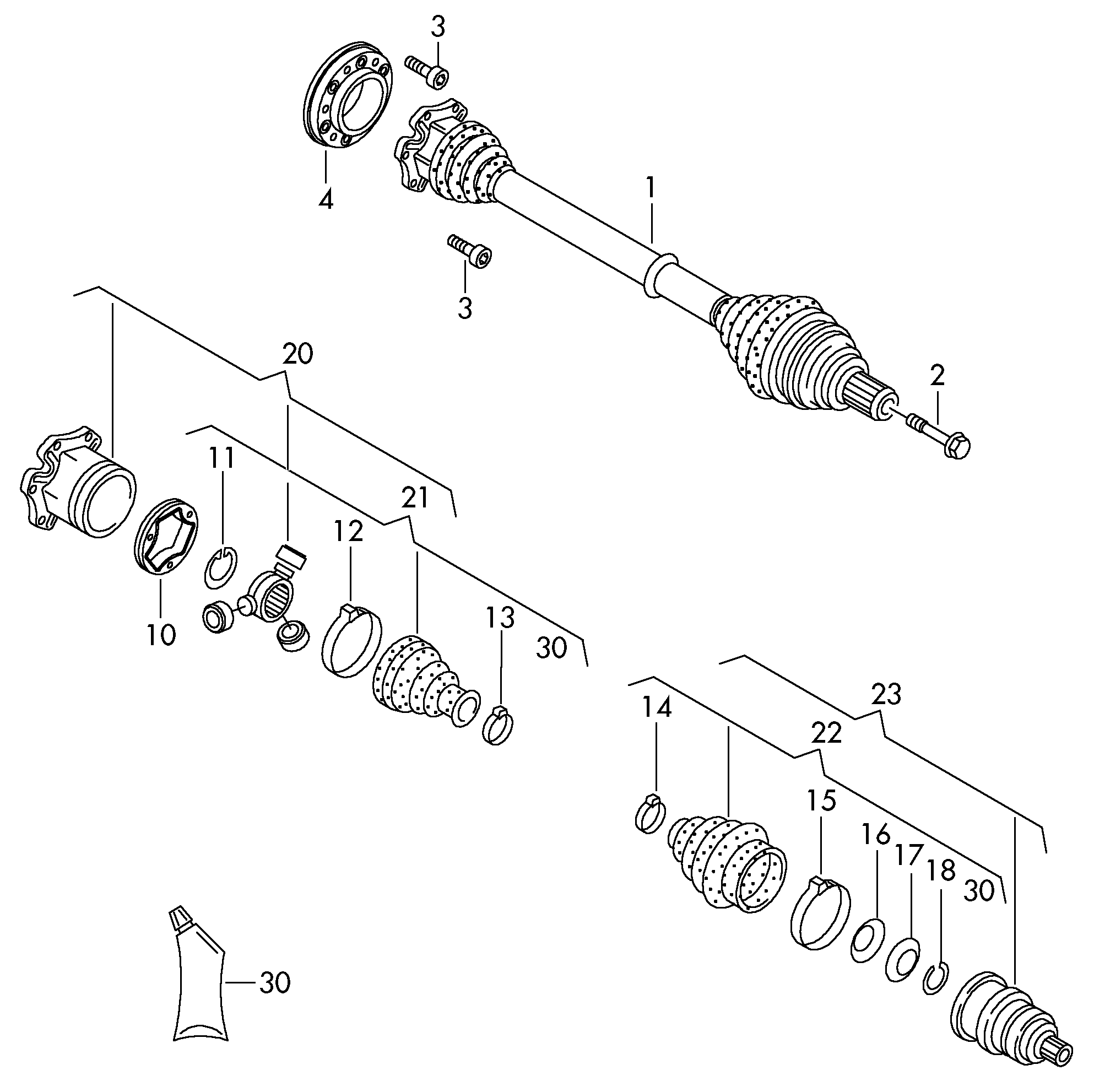 Skoda 1K0 407 271 LG - Полуоска vvparts.bg