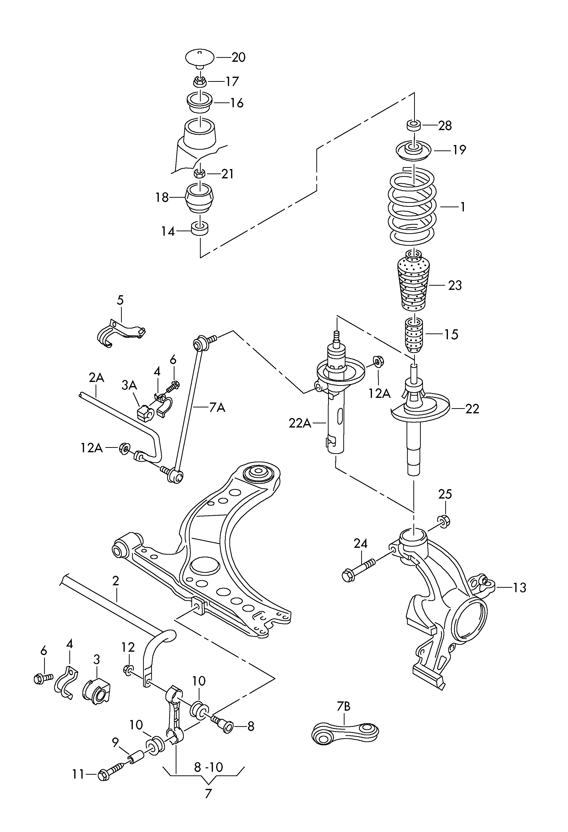 VAG 1J0411105C - Пружина за ходовата част vvparts.bg