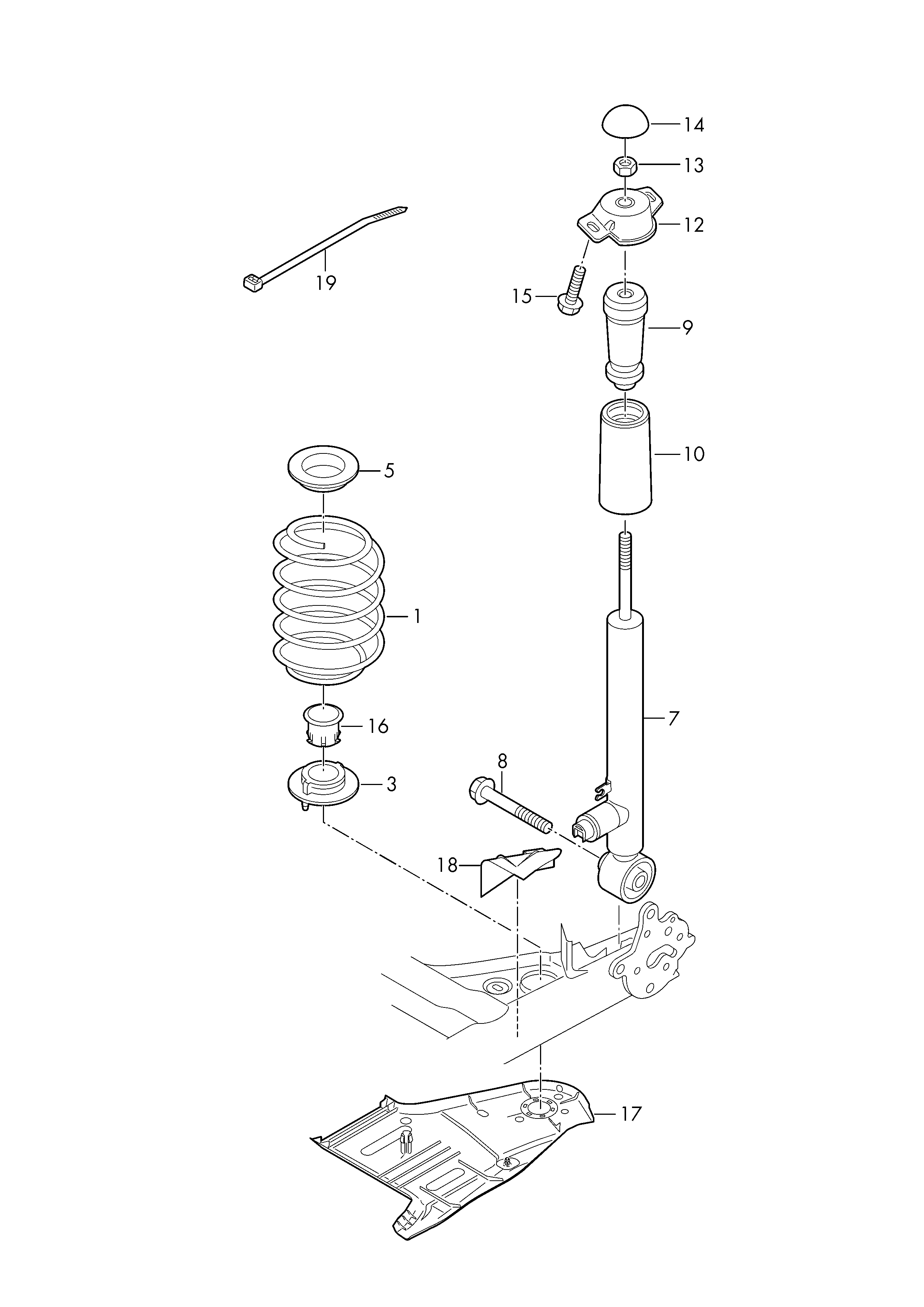 VAG 5Q0513049HH - Gas shock absorber vvparts.bg