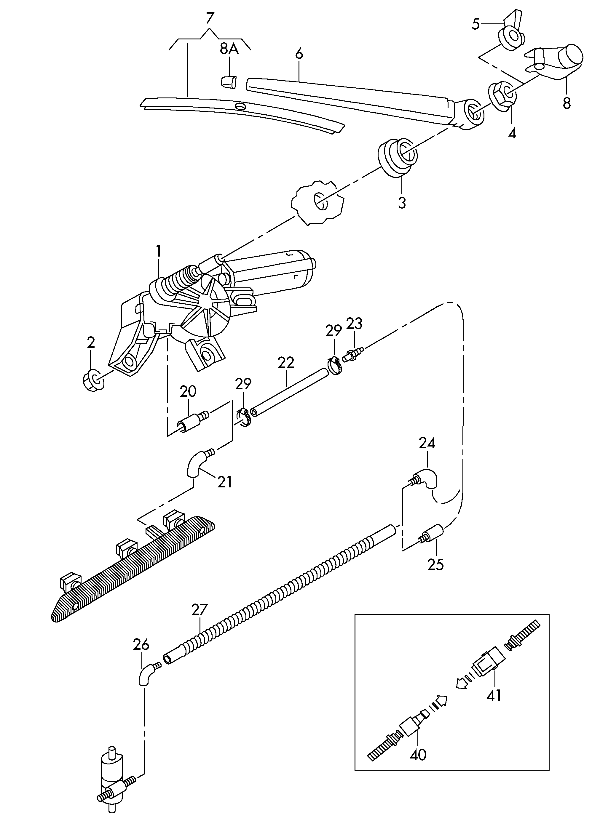 Skoda 5JA 955 707 A - Рамо на чистачка, почистване на стъклата vvparts.bg