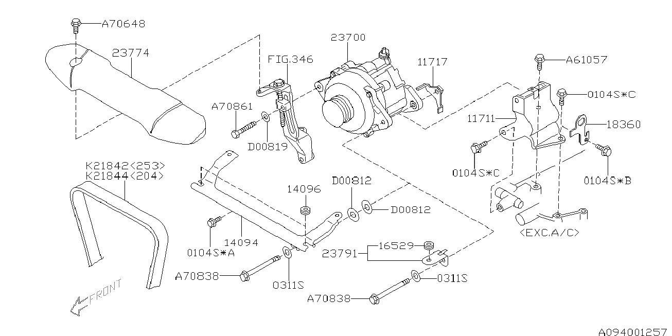 Subaru 10130-AA020 - Пистов ремък vvparts.bg