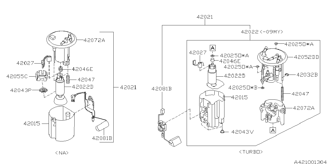 Subaru 42022SC020 - Горивна помпа vvparts.bg