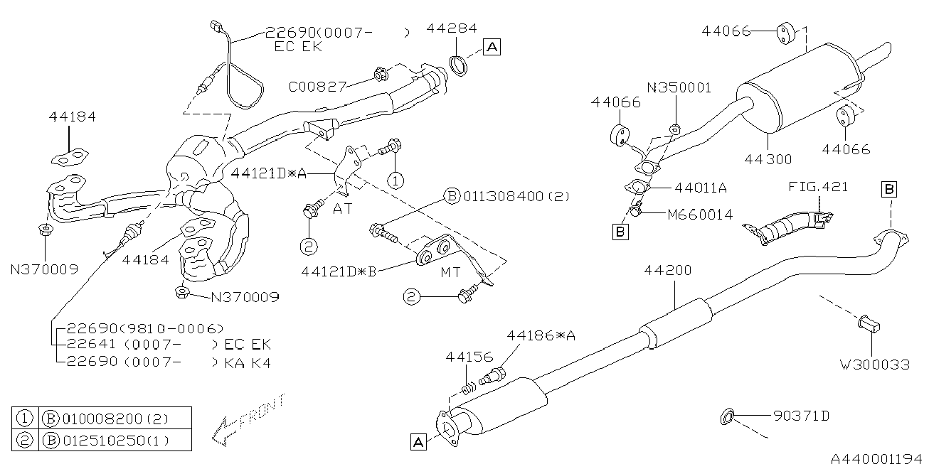 Subaru 44066AE000 - Лагерна втулка, стабилизатор vvparts.bg