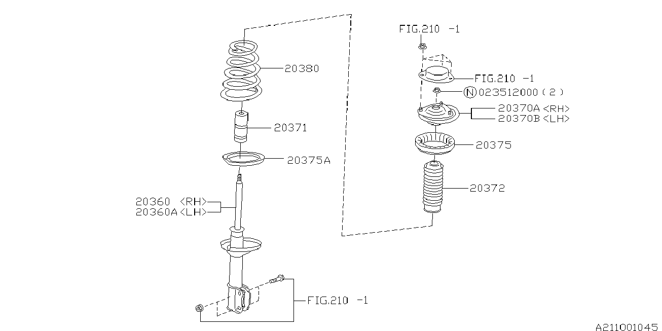 Subaru 20370-AC210 - Тампон на макферсън vvparts.bg