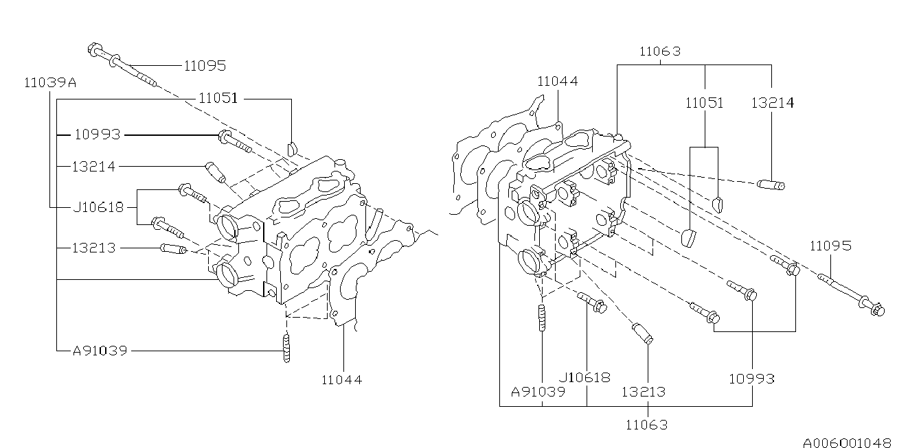 Subaru 11044-AA471 - Гарнитура, цилиндрова глава vvparts.bg