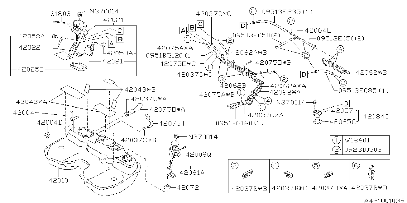 Subaru 42021AA320 - Горивна помпа vvparts.bg