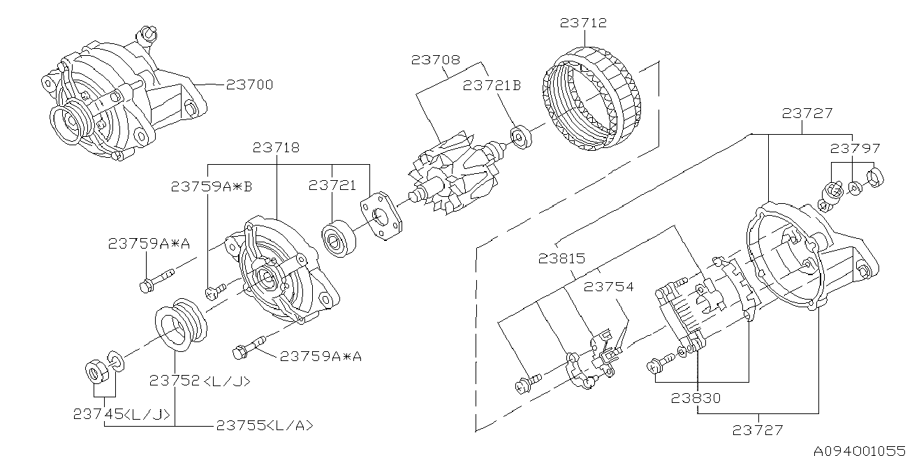 NISSAN 23700-AA350 - Генератор vvparts.bg