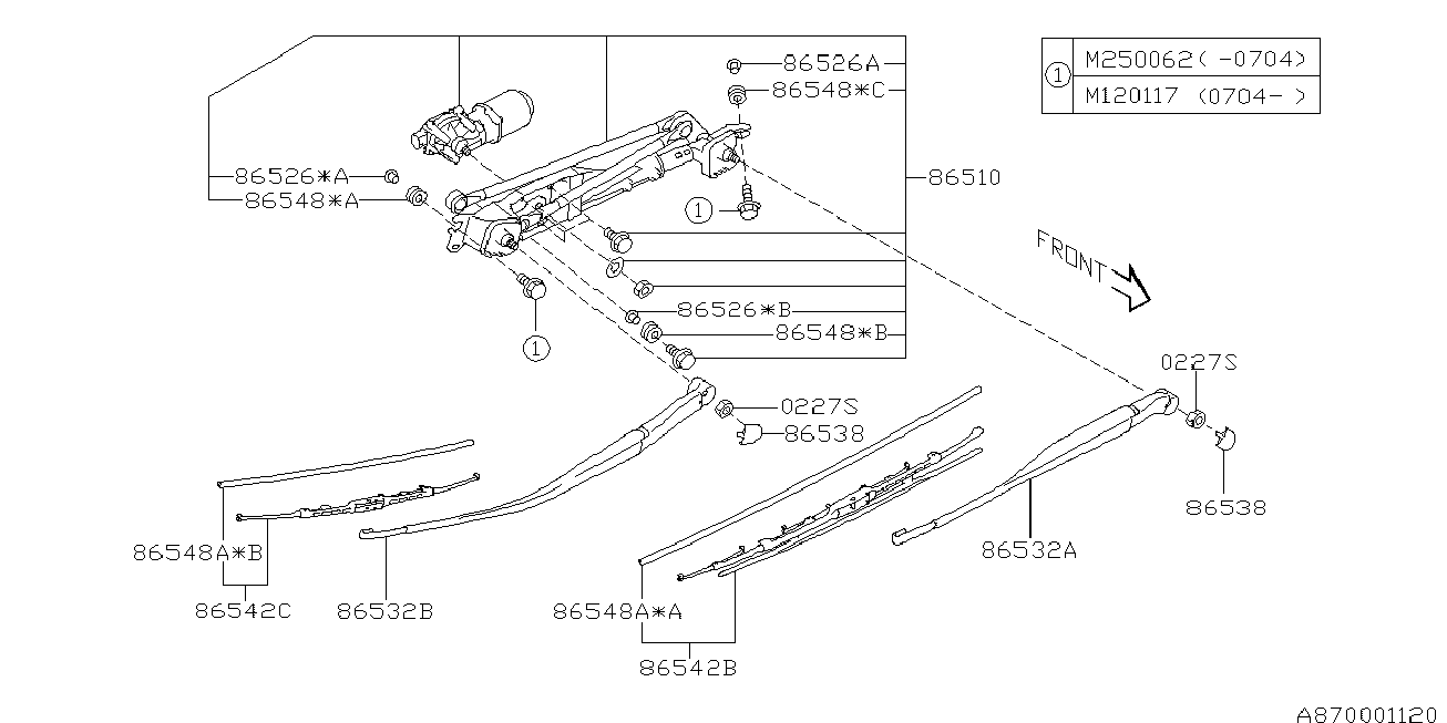 Subaru 86548XA03A - Перо на чистачка vvparts.bg