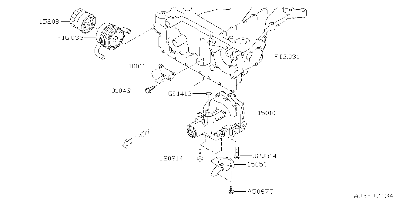 Subaru 15208AA031 - Маслен филтър vvparts.bg