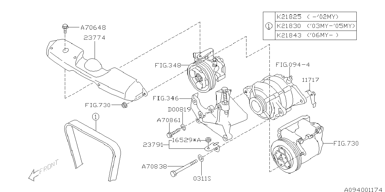 Mitsubishi 809218430 - Пистов ремък vvparts.bg