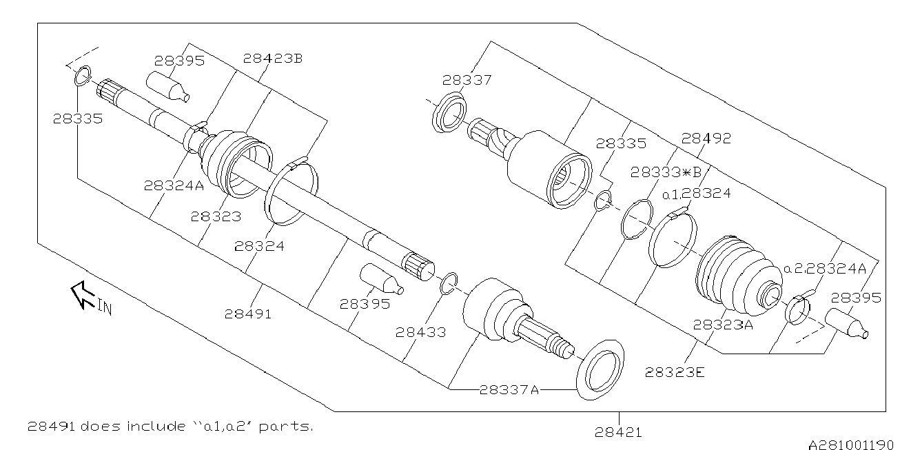 Subaru 28497FE020 - Маншон, полуоска vvparts.bg