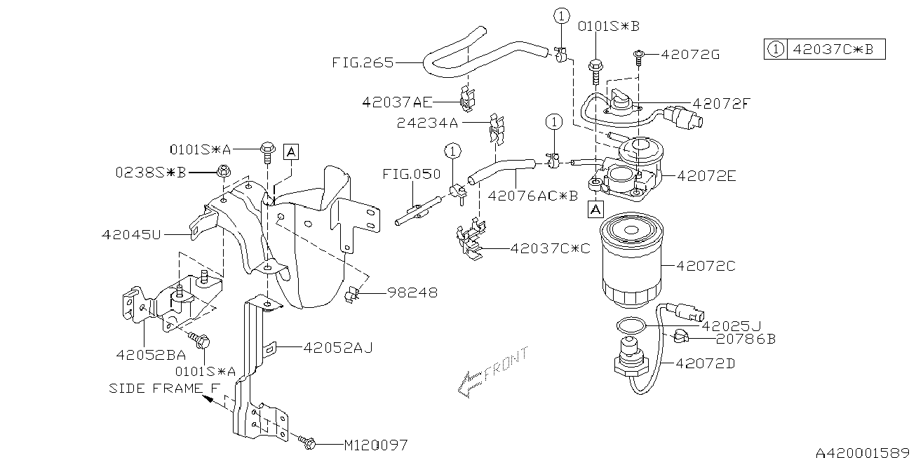 Bedford 42072AJ130 - Горивен филтър vvparts.bg