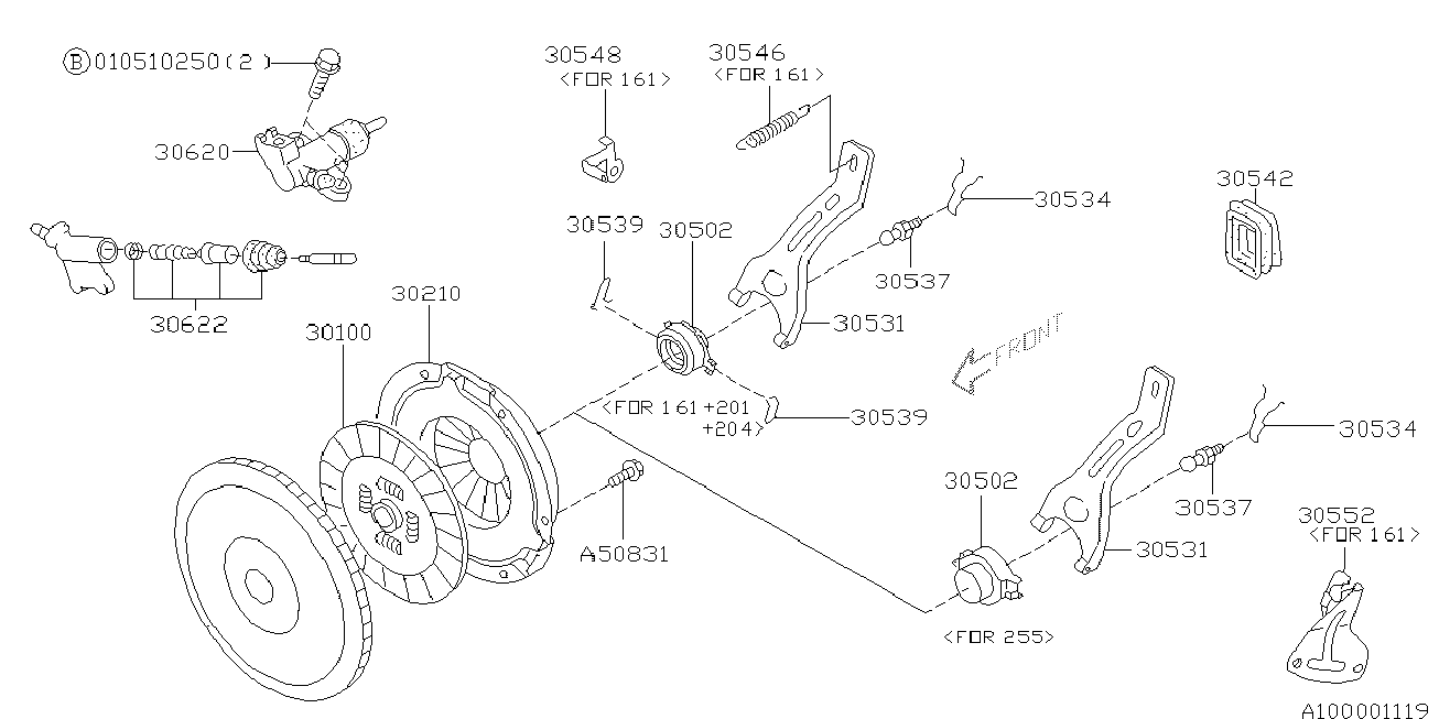 Subaru 30210-AA590 - Притискателен диск vvparts.bg