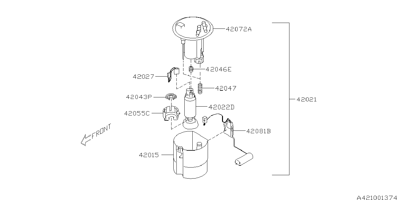 Subaru 42022FJ000 - Горивна помпа vvparts.bg