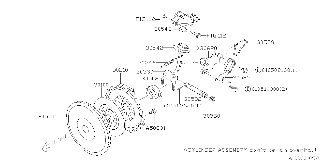 Subaru 30502-AA130 - Аксиален лагер vvparts.bg