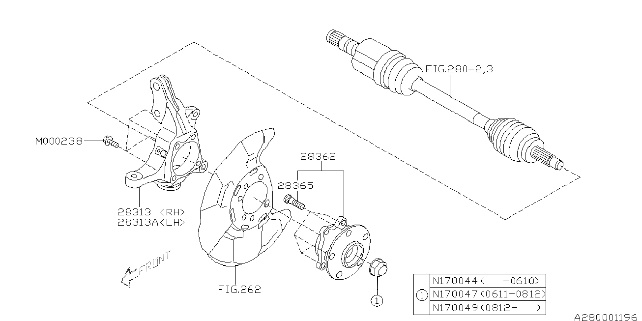 Subaru 902170047 - Комплект колесен лагер vvparts.bg