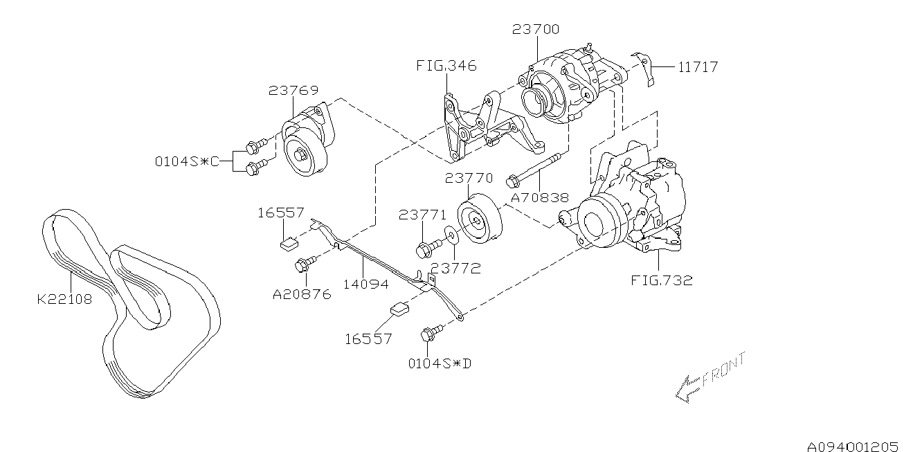 Seat 809221080 - Пистов ремък vvparts.bg