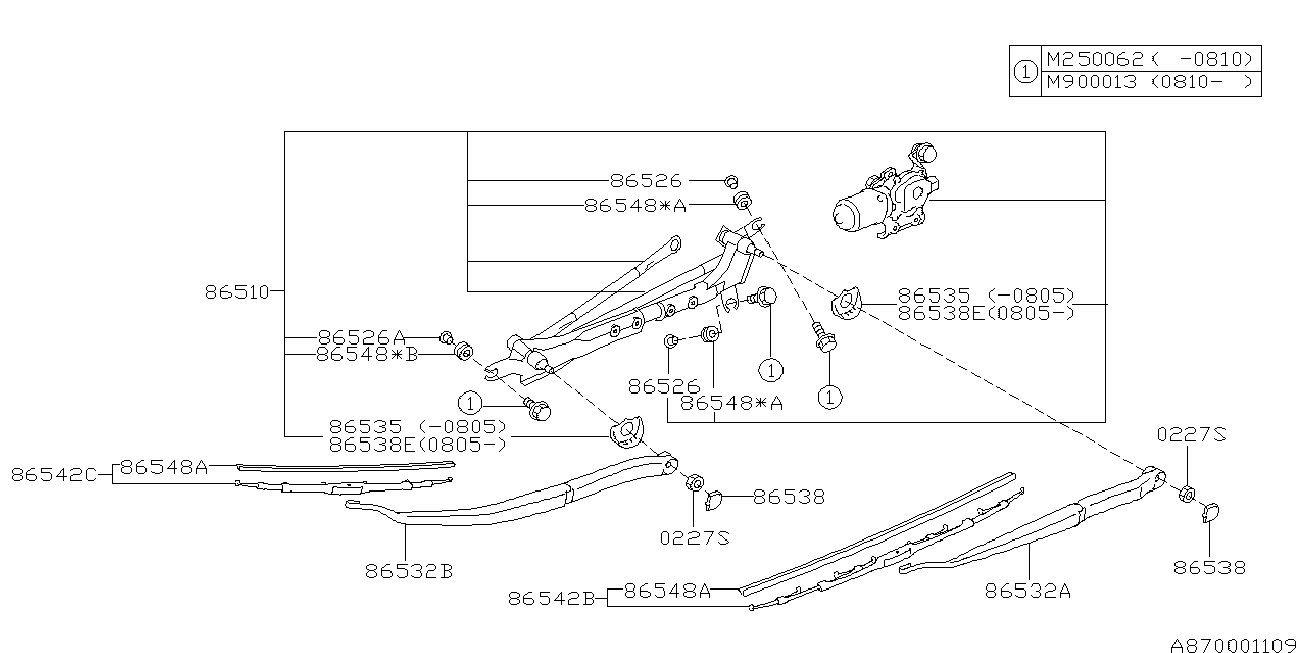 Subaru 86548AG120 - Перо на чистачка vvparts.bg