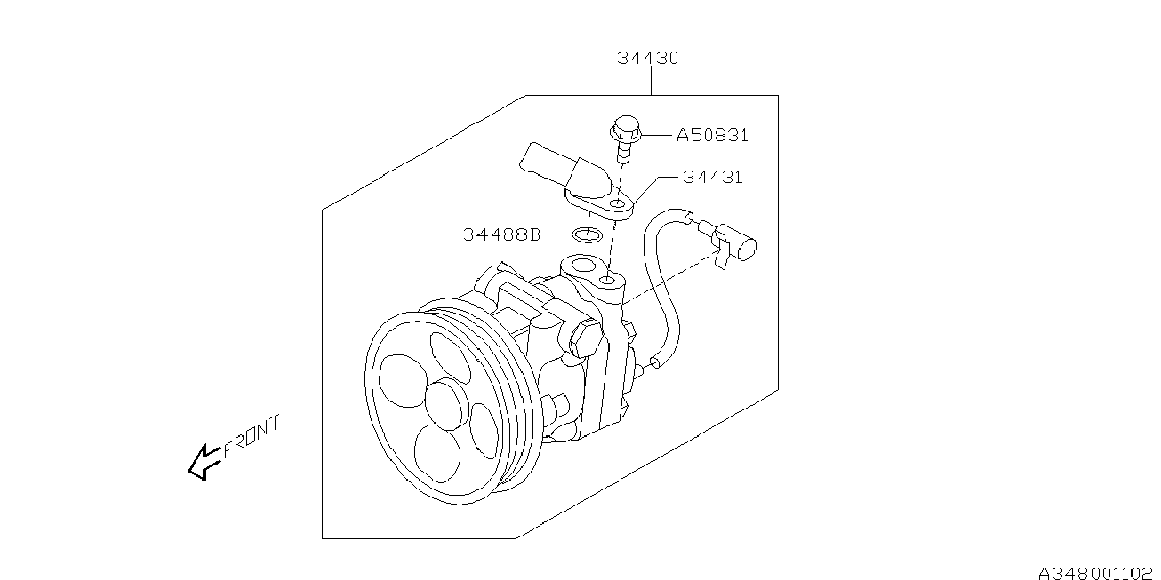 Subaru 34439AE020 - Уплътнение, всмукателен колектор vvparts.bg