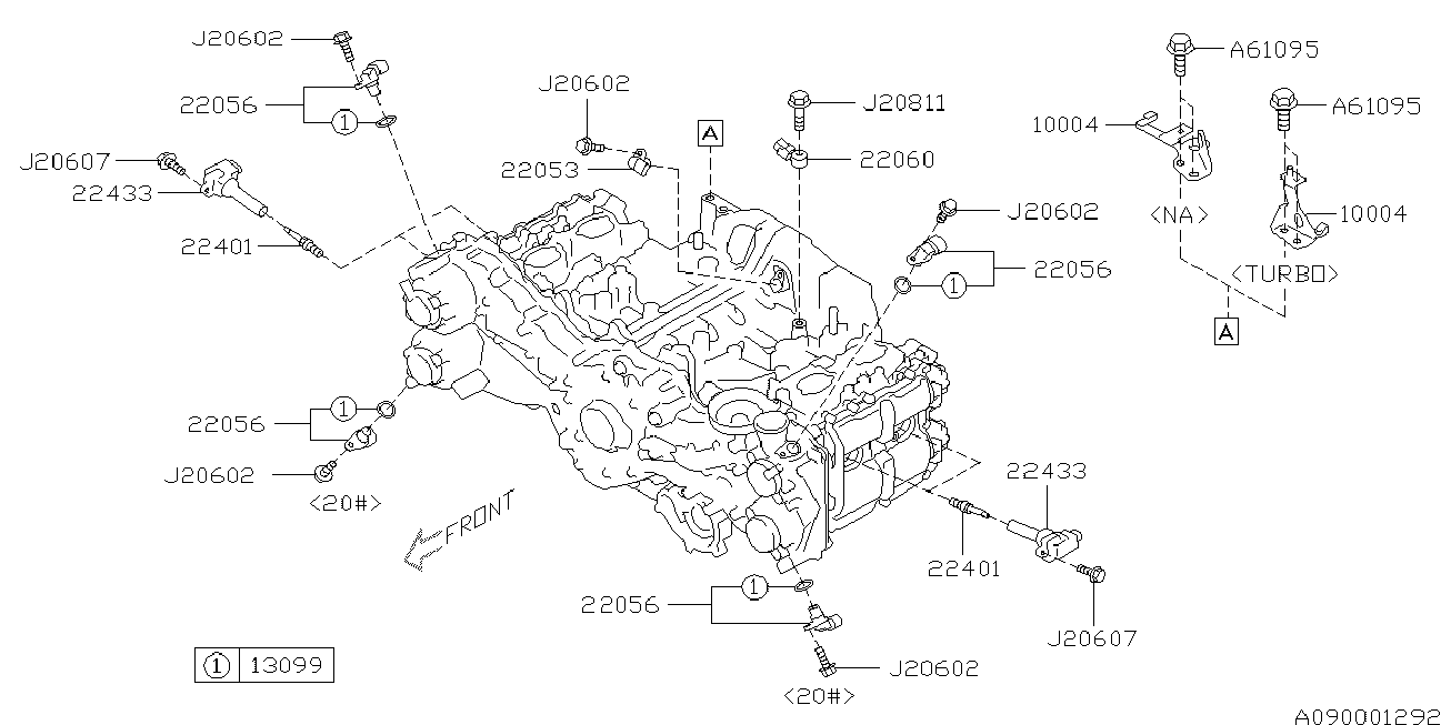 Subaru 22401 AA781 - Запалителна свещ vvparts.bg