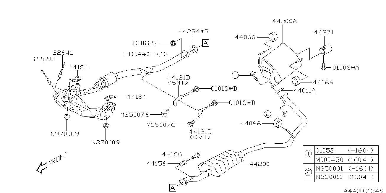 Subaru 22641 AA670 - Ламбда-сонда vvparts.bg