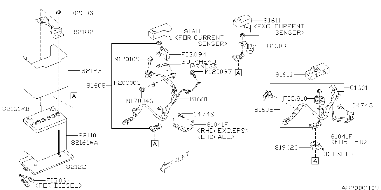 Subaru 82110AJ020 - Стартов акумулатор vvparts.bg