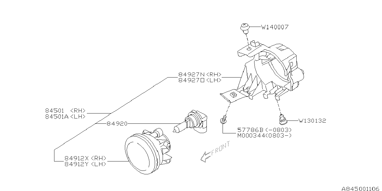 Subaru 84920PA010 - Крушка с нагреваема жичка, фар за мъгла vvparts.bg