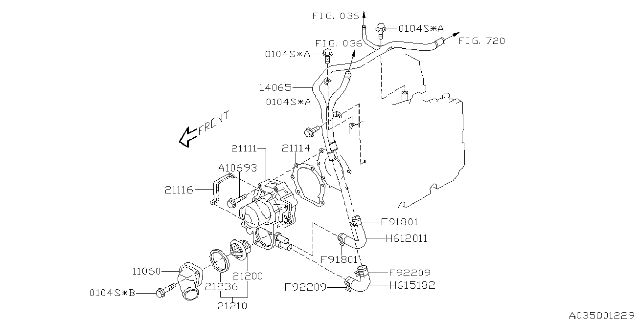 Subaru 21200AA200 - Термостат, охладителна течност vvparts.bg