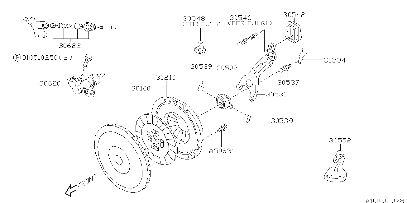 Subaru 30210-AA510 - Притискателен диск vvparts.bg