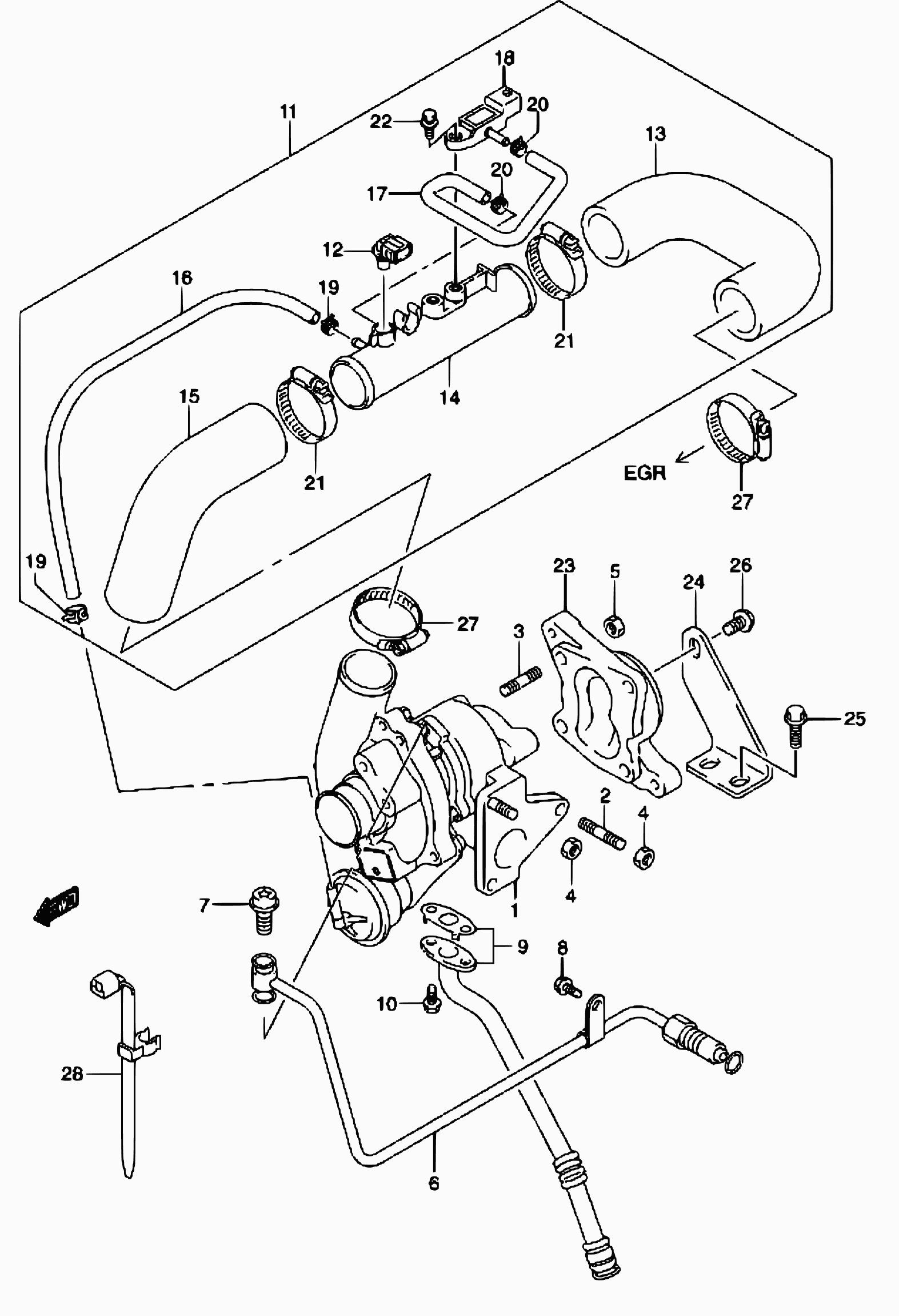 RENAULT 13900-84A00 - Монтажен комплект, турбина vvparts.bg