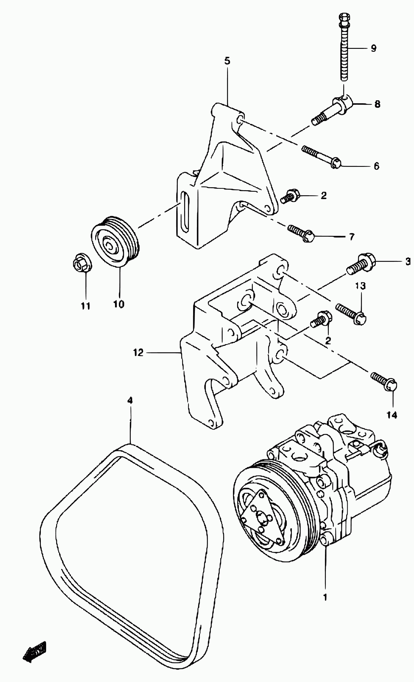 Suzuki 95200-77GA1 - Компресор, климатизация vvparts.bg