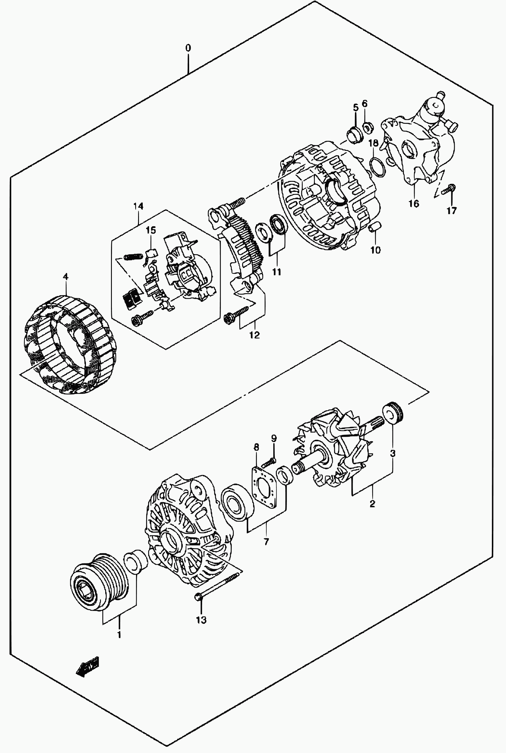 Suzuki 31400-84A00 - Генератор vvparts.bg