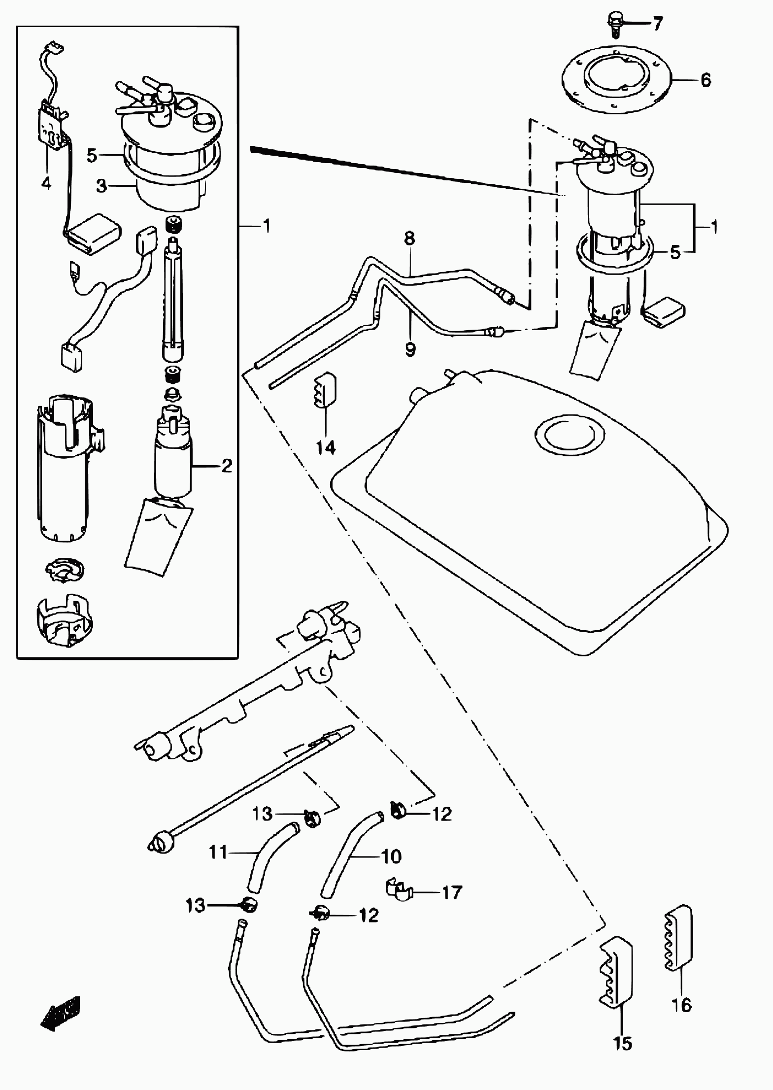 Suzuki 15100-81811 - Горивна помпа vvparts.bg