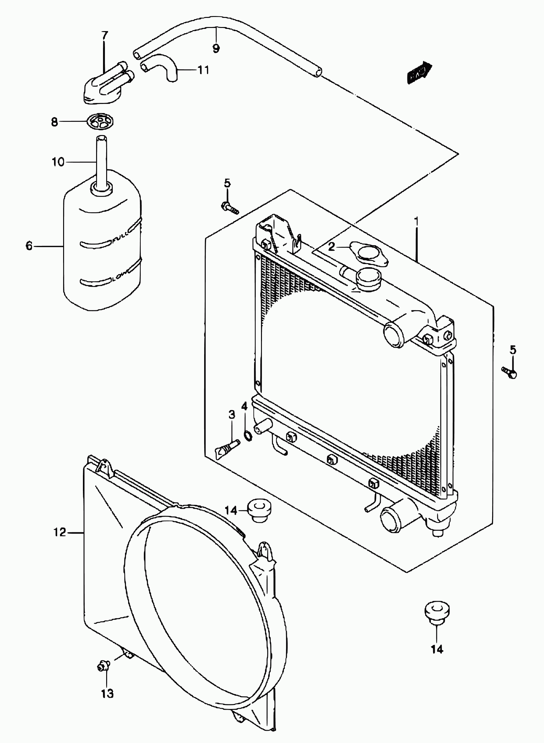 Suzuki 17700-82A00 - Радиатор, охлаждане на двигателя vvparts.bg