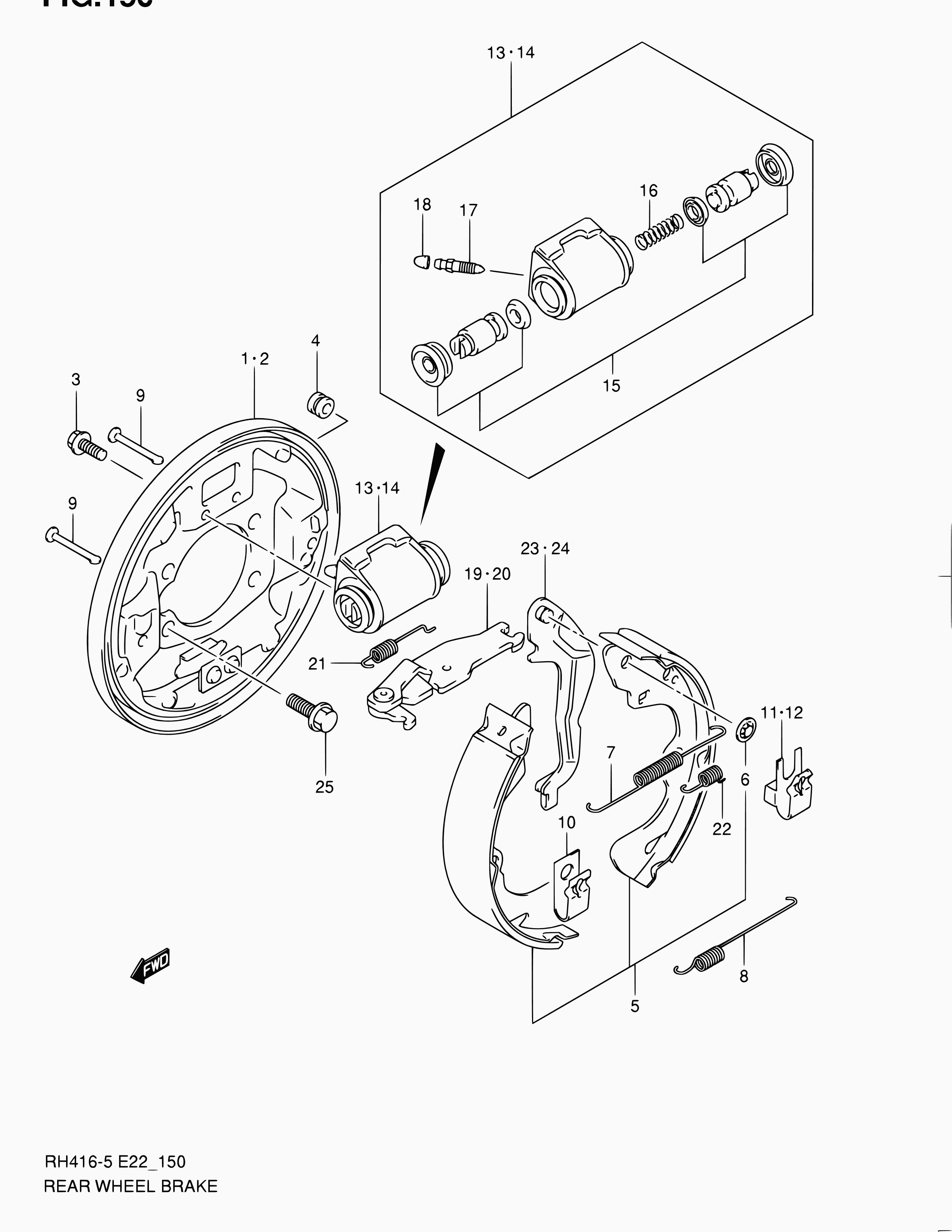 Suzuki 53200-69G12 - Комплект спирачна челюст vvparts.bg