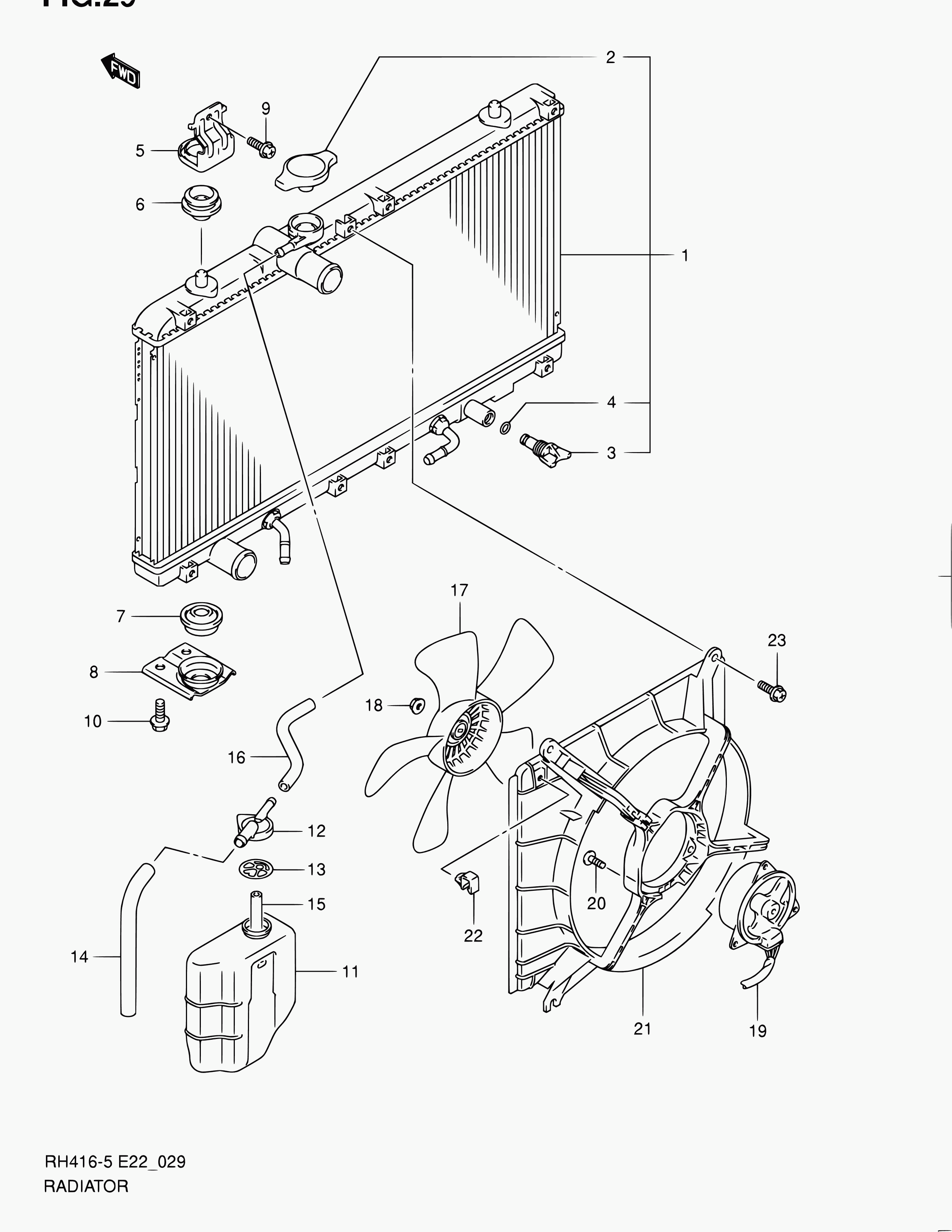 Suzuki 17700-54G00 - Радиатор, охлаждане на двигателя vvparts.bg